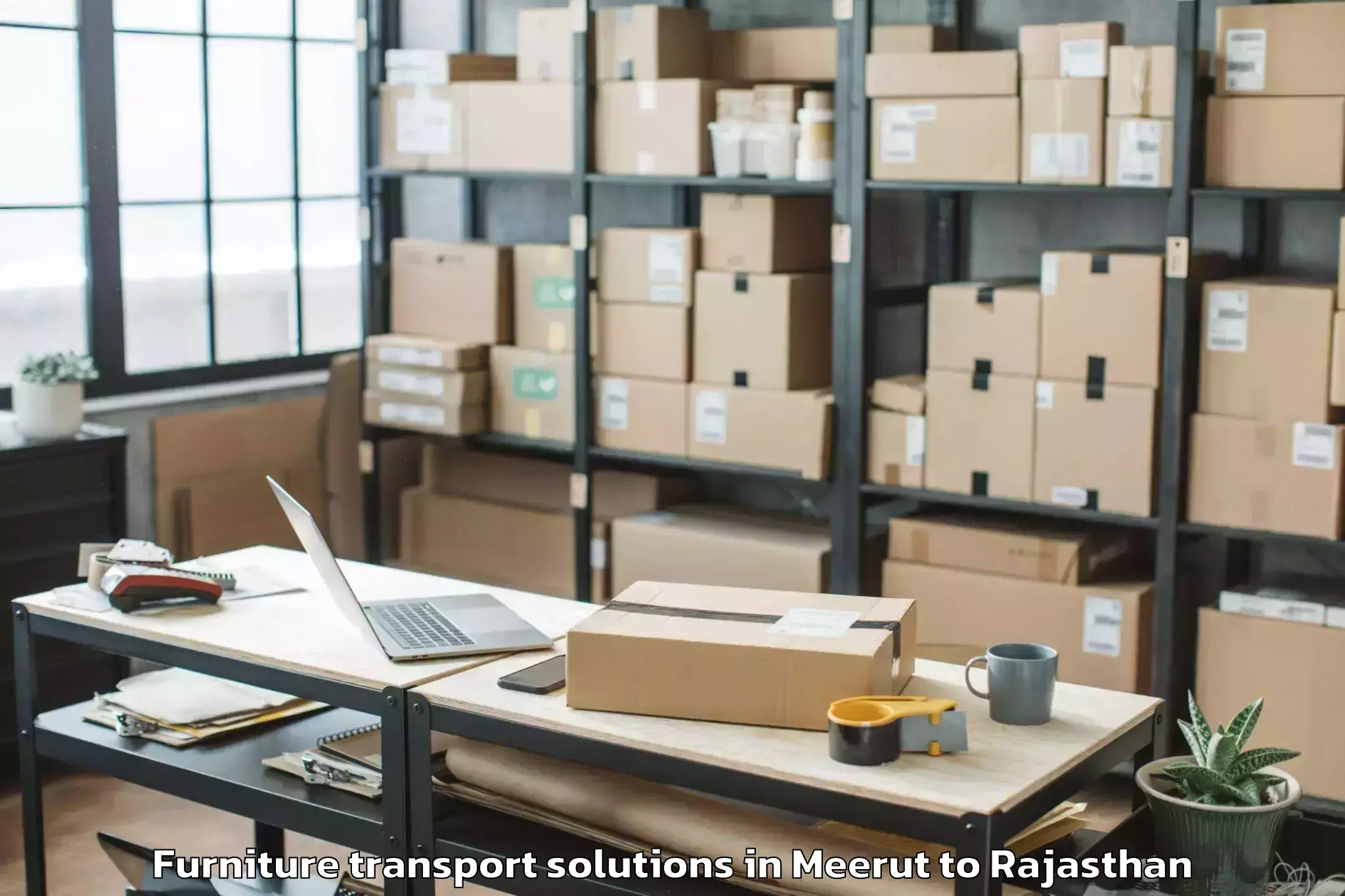 Hassle-Free Meerut to Bharatpur Furniture Transport Solutions